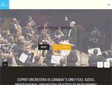 Tablet Screenshot of espritorchestra.com